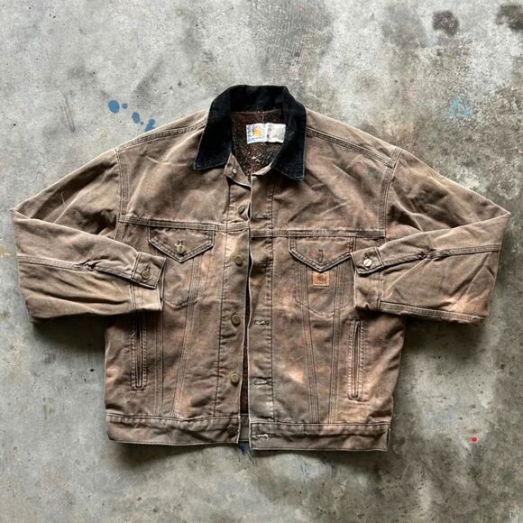 Carhartt Other - Vintage Carhartt JB0682 Blanket Lined Trucker Jacket Size Medium